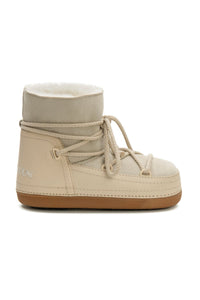 Genuine Leather Women's Fur-Lined Snow Boots 251001 Beige