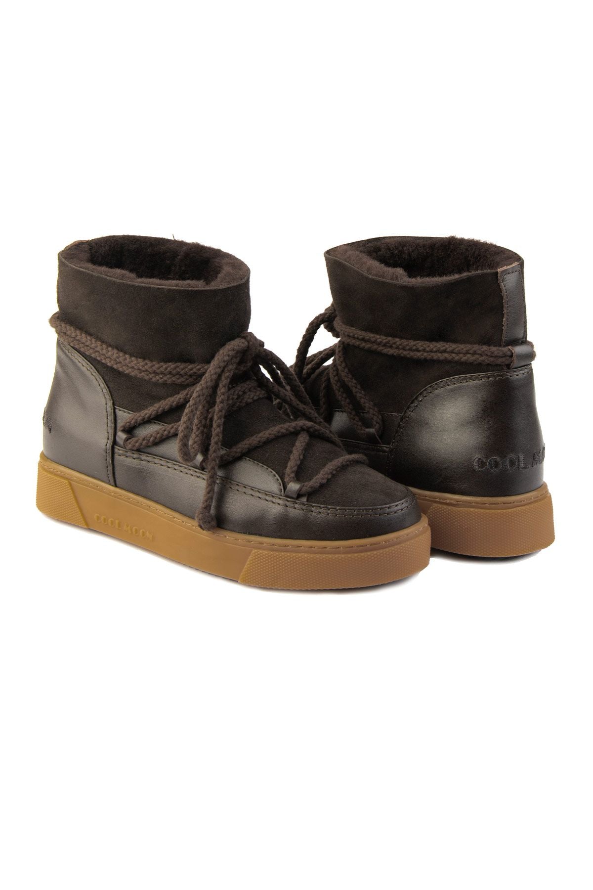 Hakiki İçi Kürk Bayan Sneaker 355050 Kahve