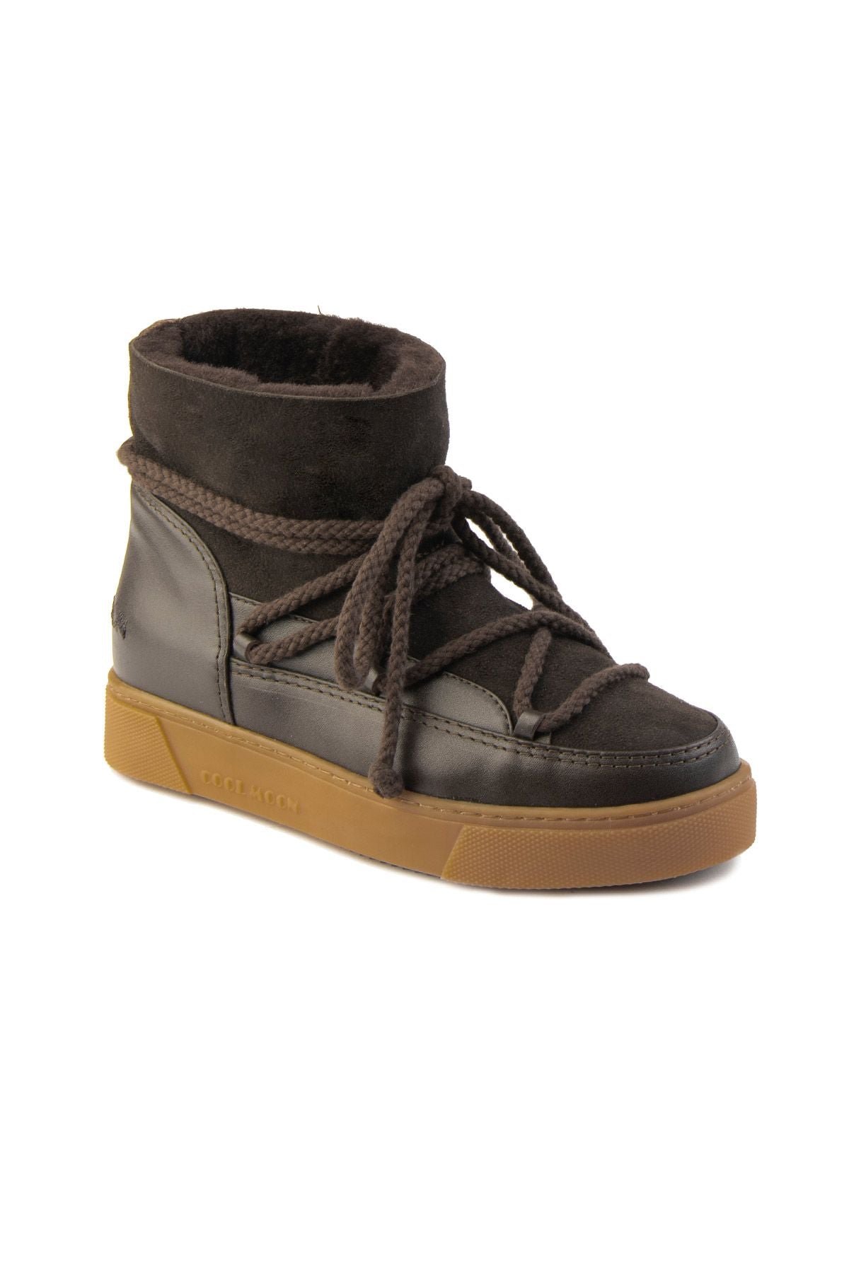 Hakiki İçi Kürk Bayan Sneaker 355050 Kahve