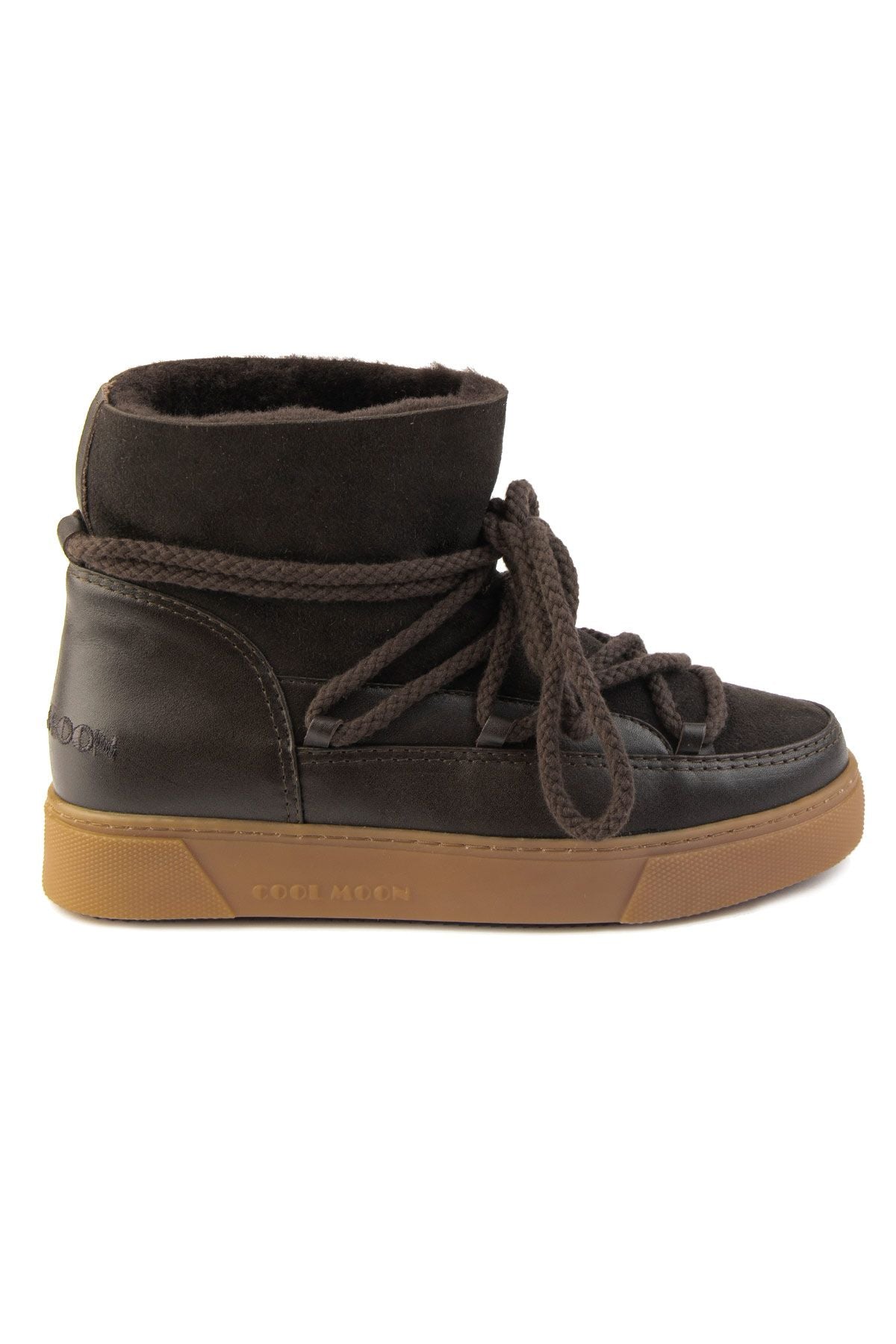 Hakiki İçi Kürk Bayan Sneaker 355050 Kahve