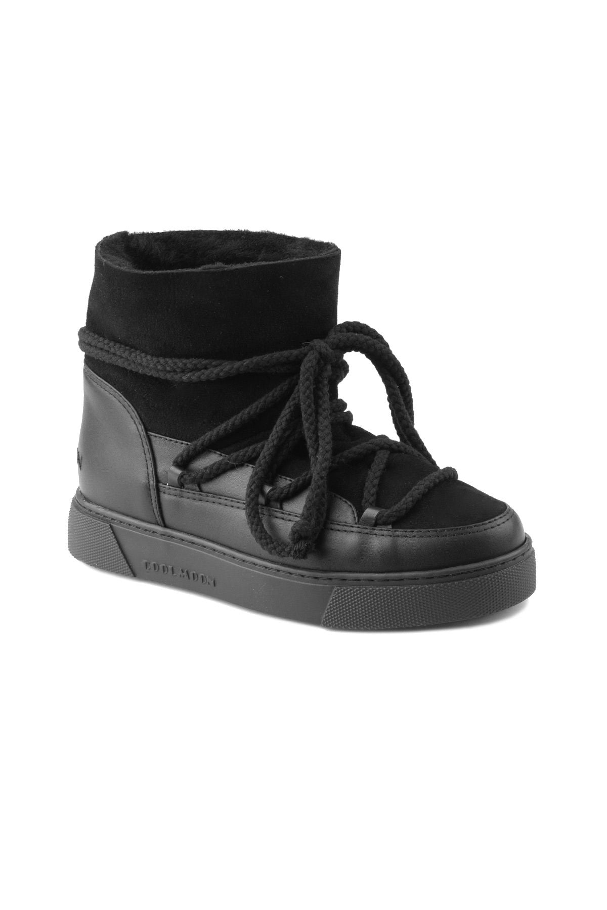 Hakiki İçi Kürk Bayan Sneaker 355050 Siyah