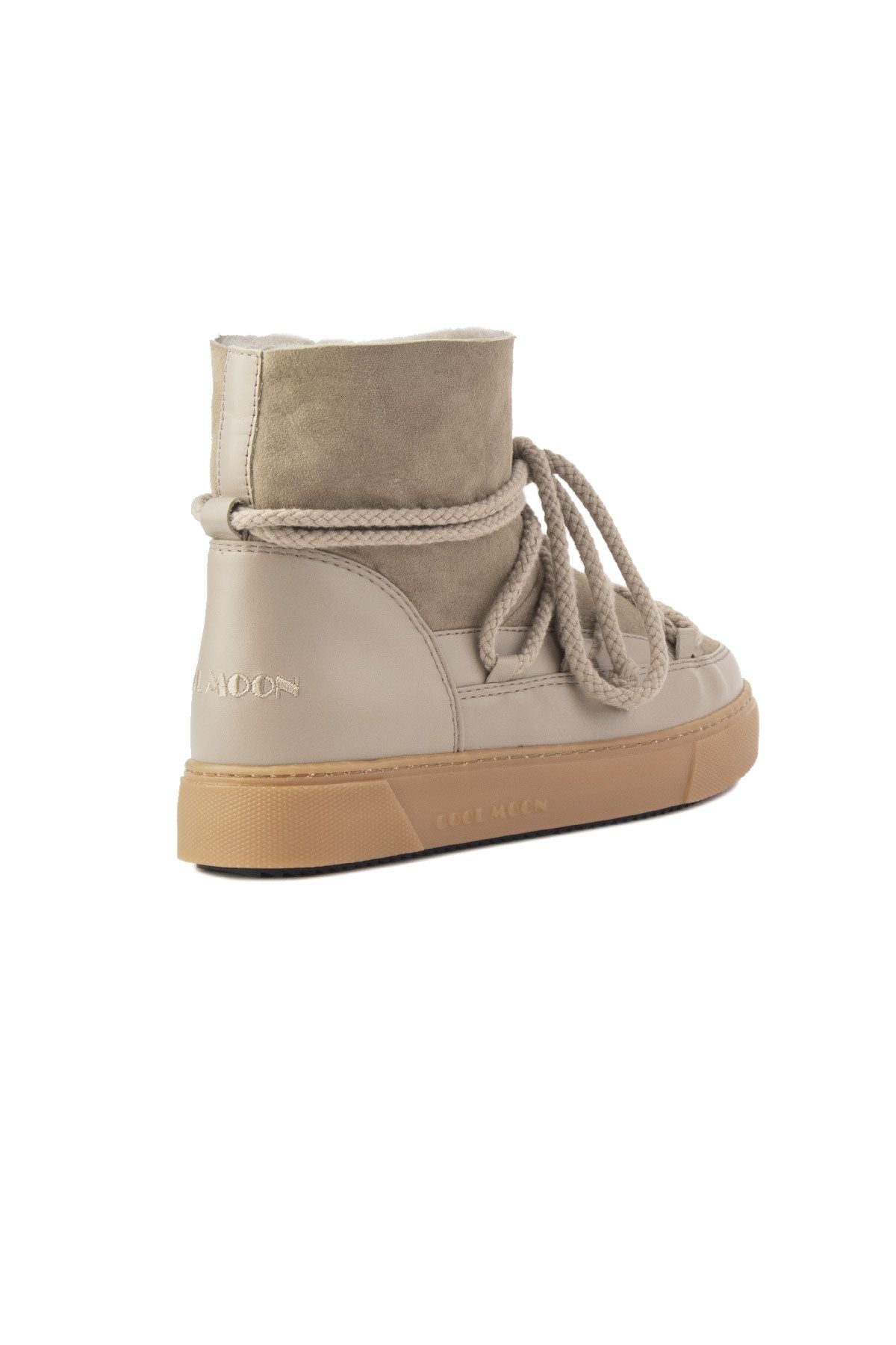 Hakiki İçi Kürk Bayan Sneaker 355050 Vizon