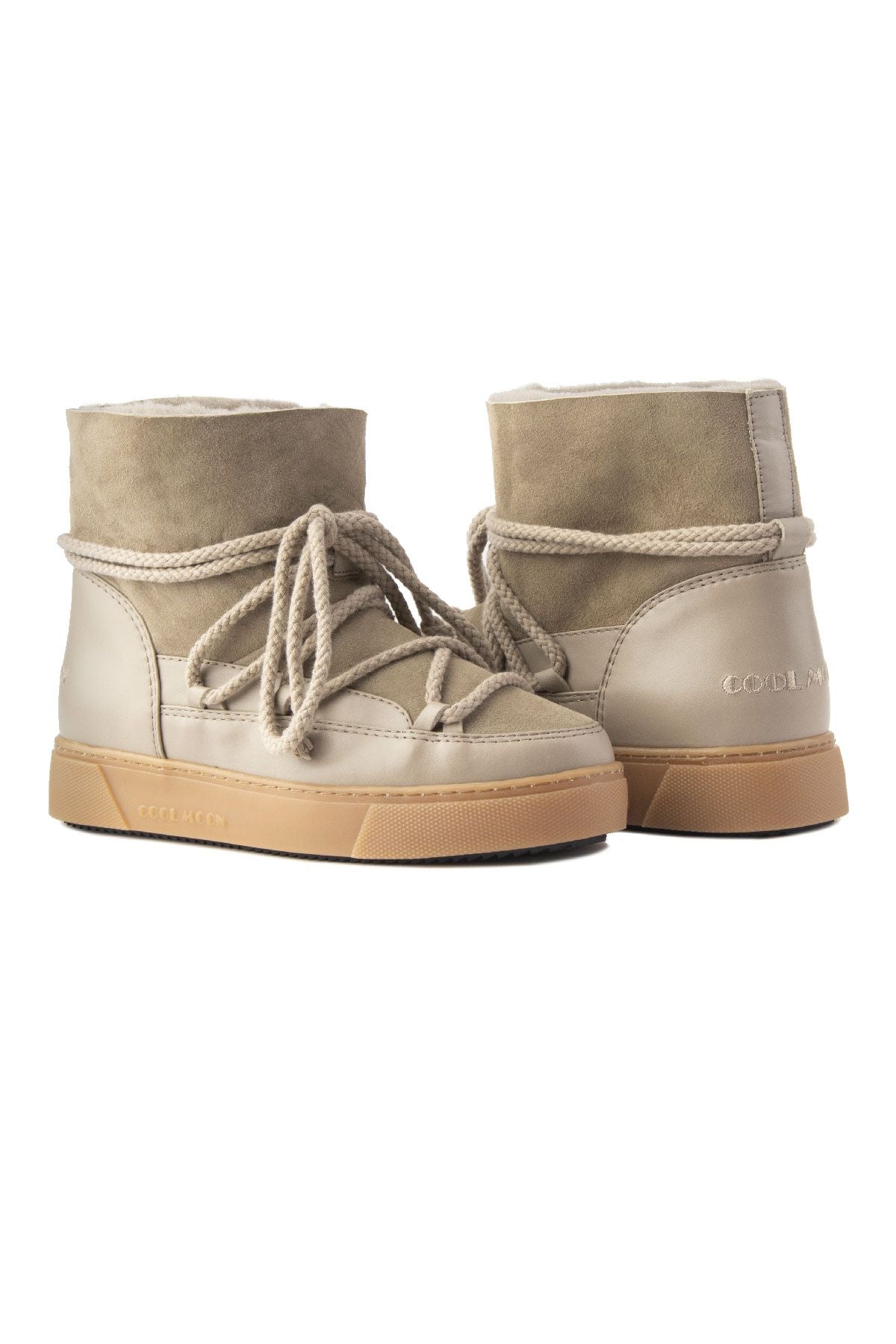 Hakiki İçi Kürk Bayan Sneaker 355050 Vizon