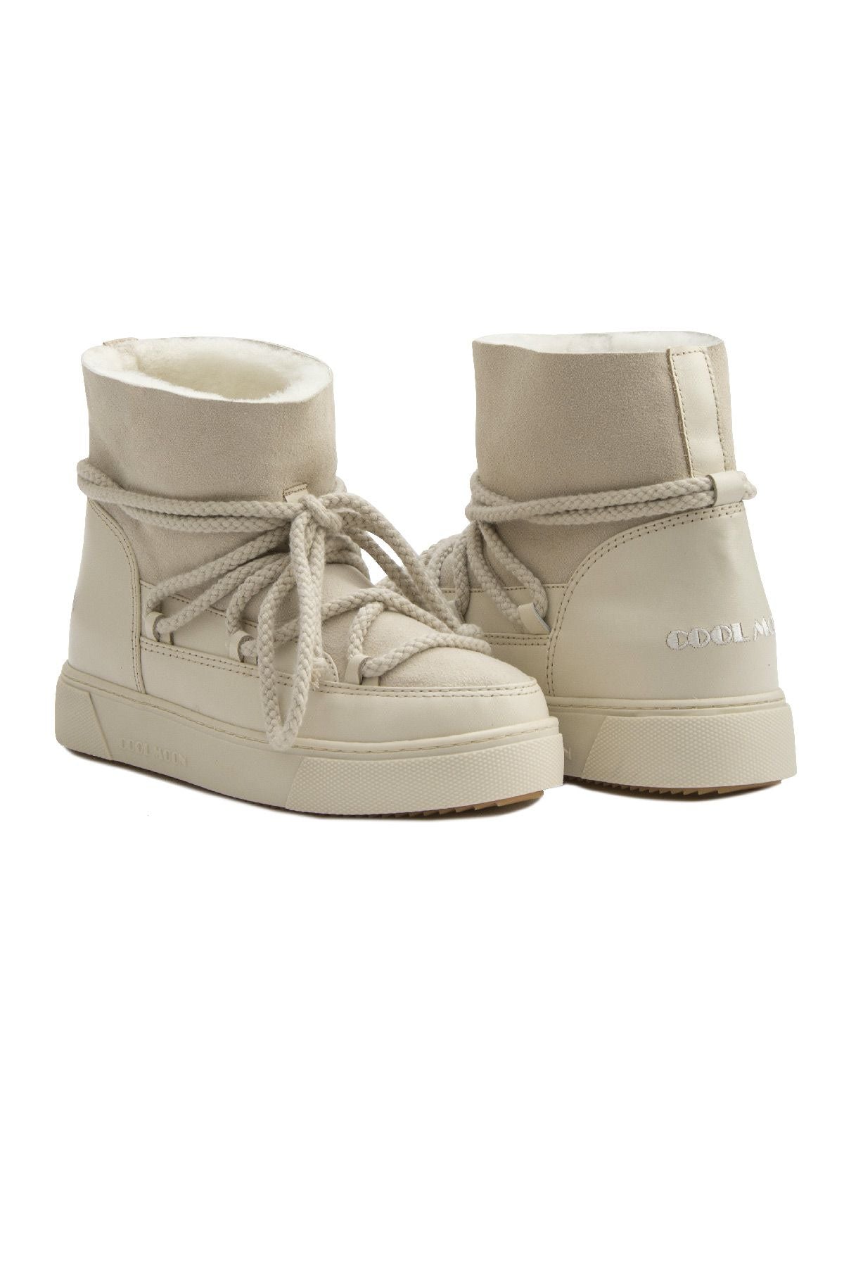 Hakiki İçi Kürk Bayan Sneaker 355050 Bej