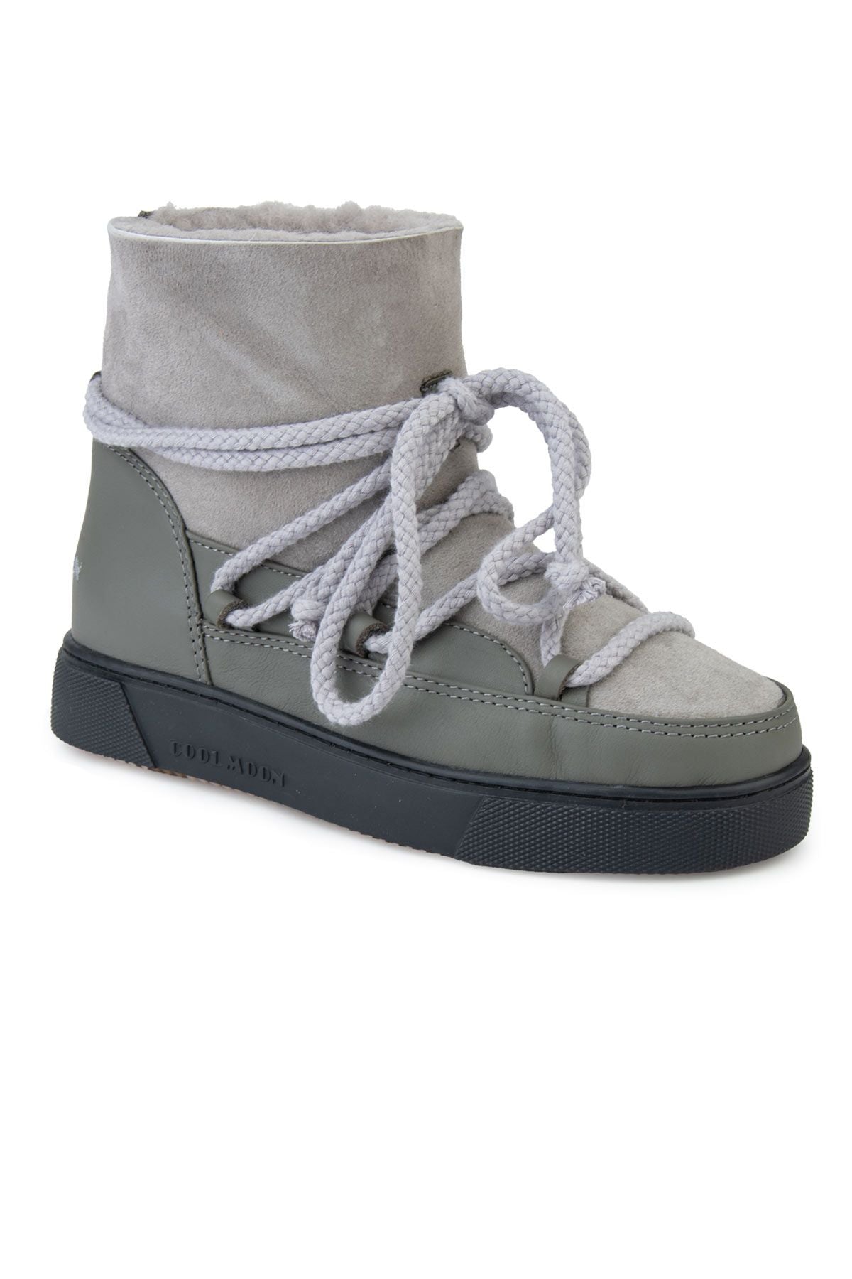Hakiki İçi Kürk Bayan Sneaker 355050 Gri