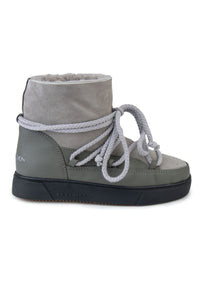Genuine Shearling-lined Women's Sneakers 355050 Gray