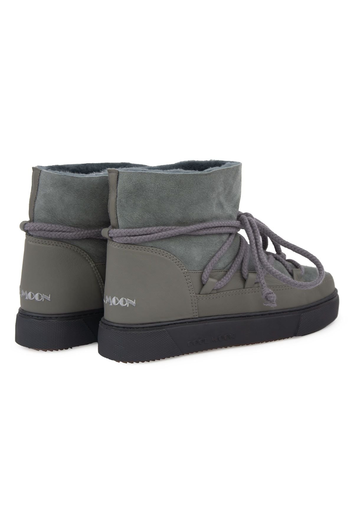 Hakiki İçi Kürk Bayan Sneaker 355050 Koyu Gri