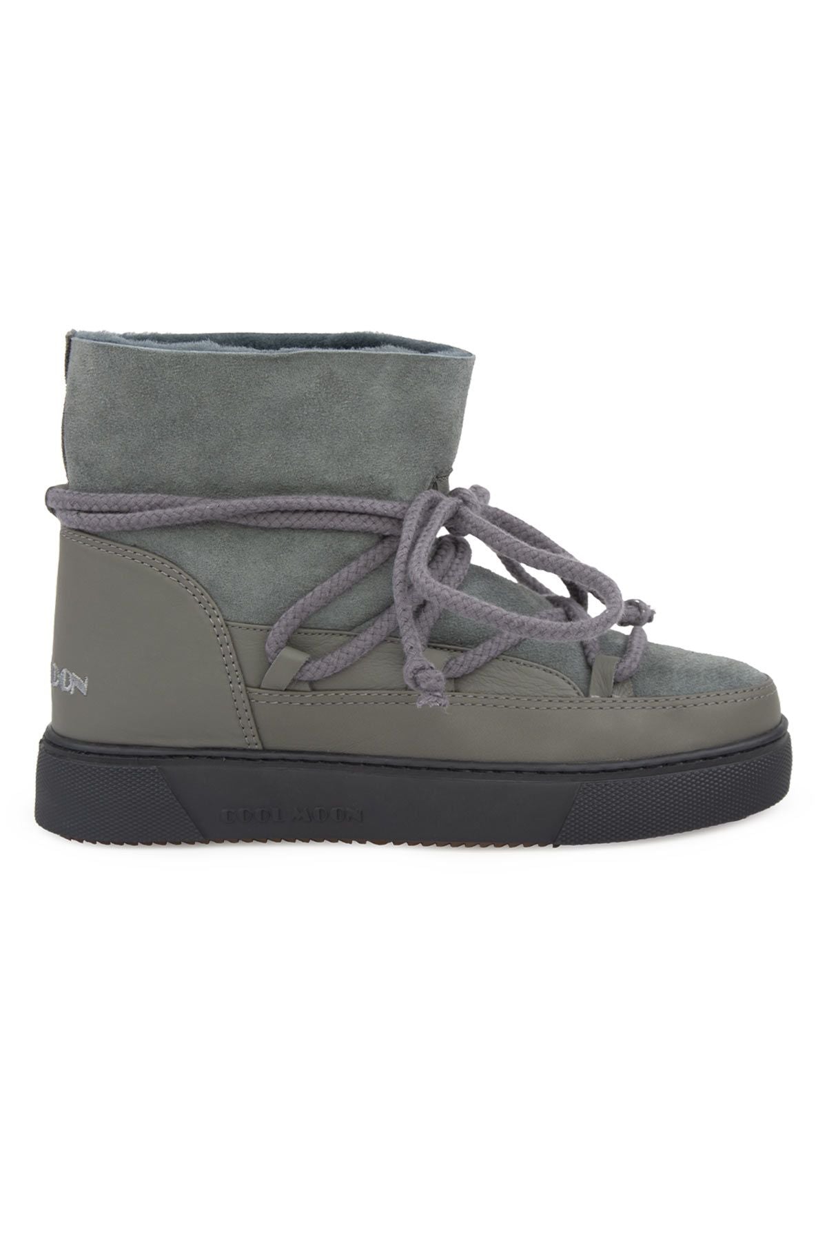 Hakiki İçi Kürk Bayan Sneaker 355050 Koyu Gri