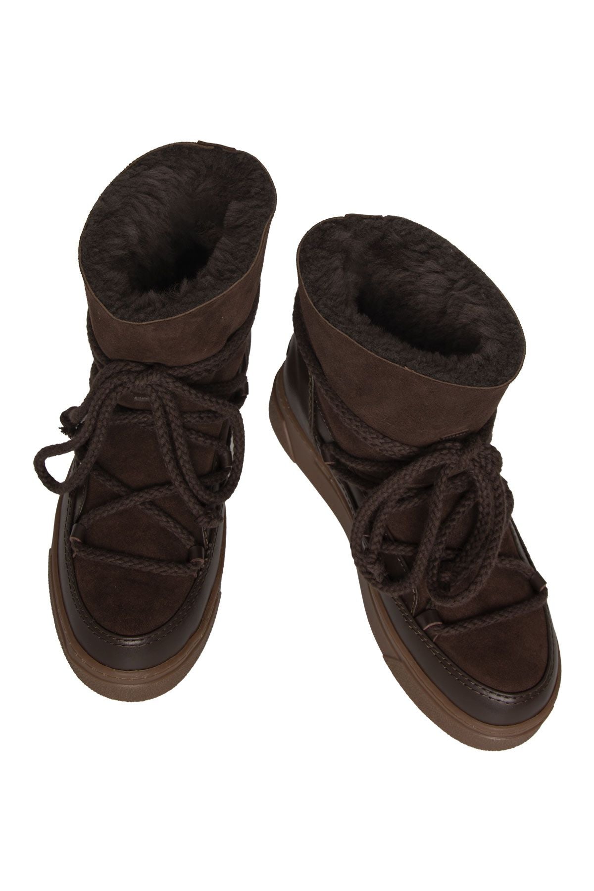 Hakiki Kürk Kadın Sneaker 385056 Kahve