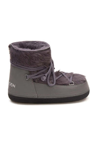 Women's Genuine Fur Snow Boots 251316 Smoke Grey