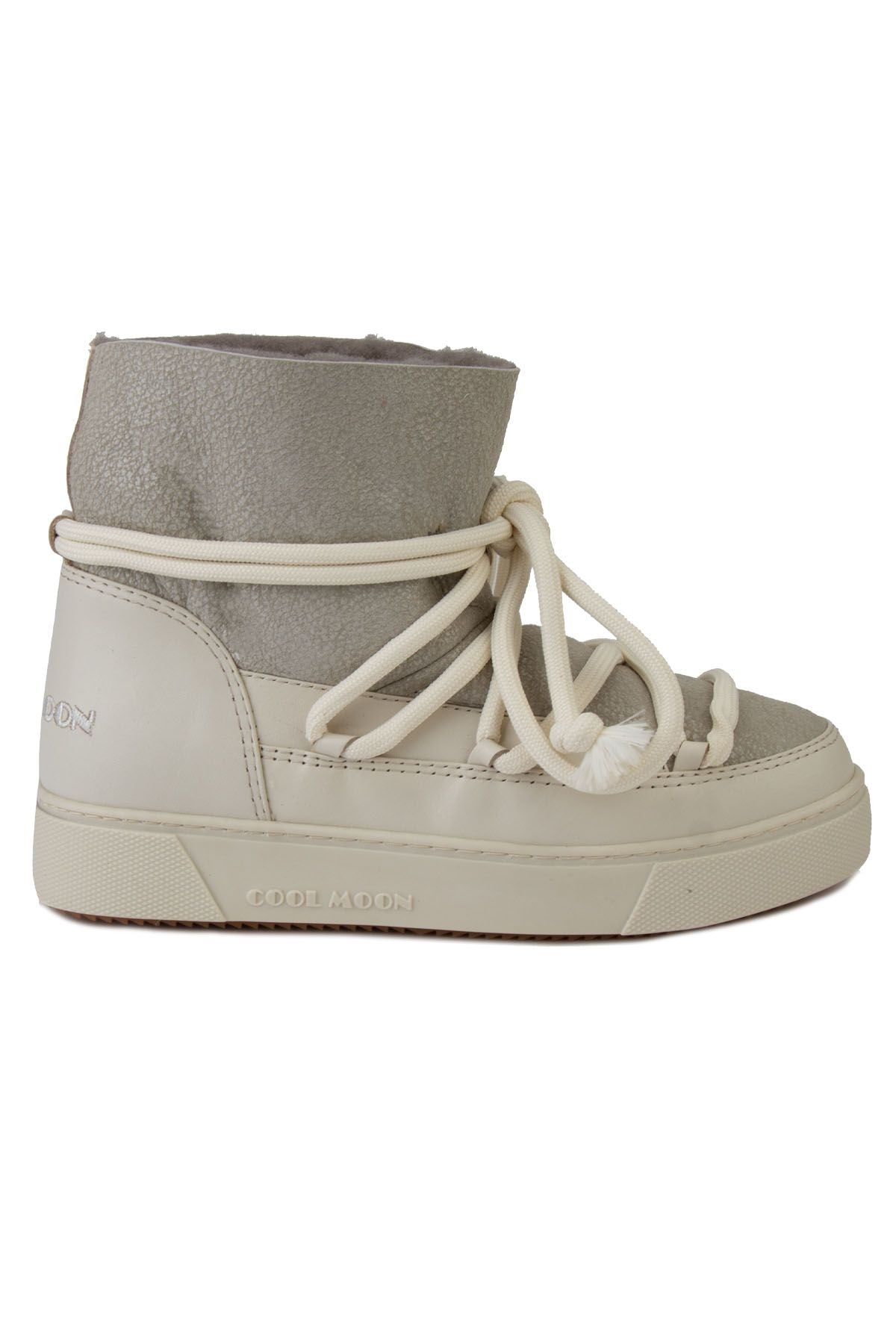 Hakiki Kürklü Kadın Sneaker 355074 Bej