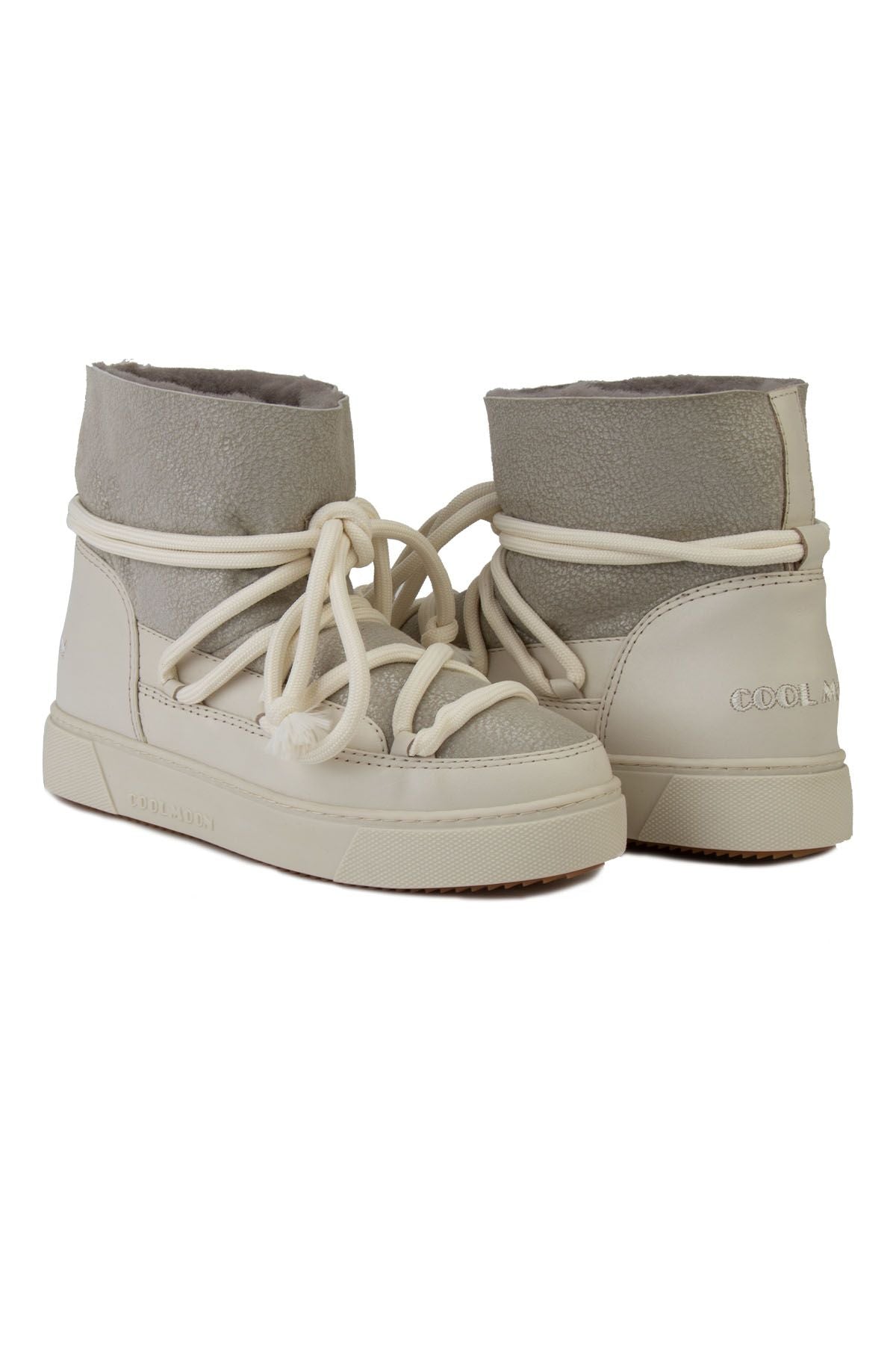 Hakiki Kürklü Kadın Sneaker 355074 Bej