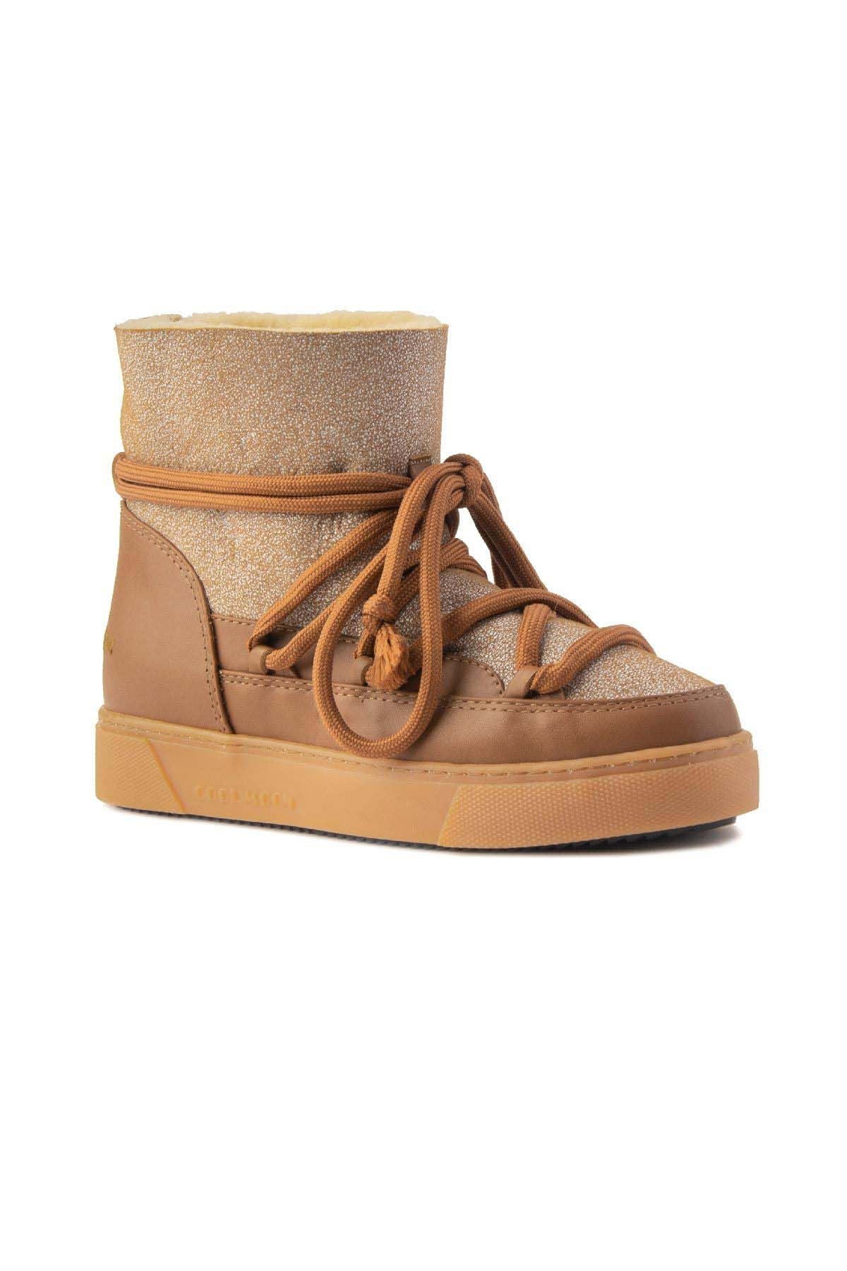 Hakiki Kürklü Kadın Sneaker 355074 Taba