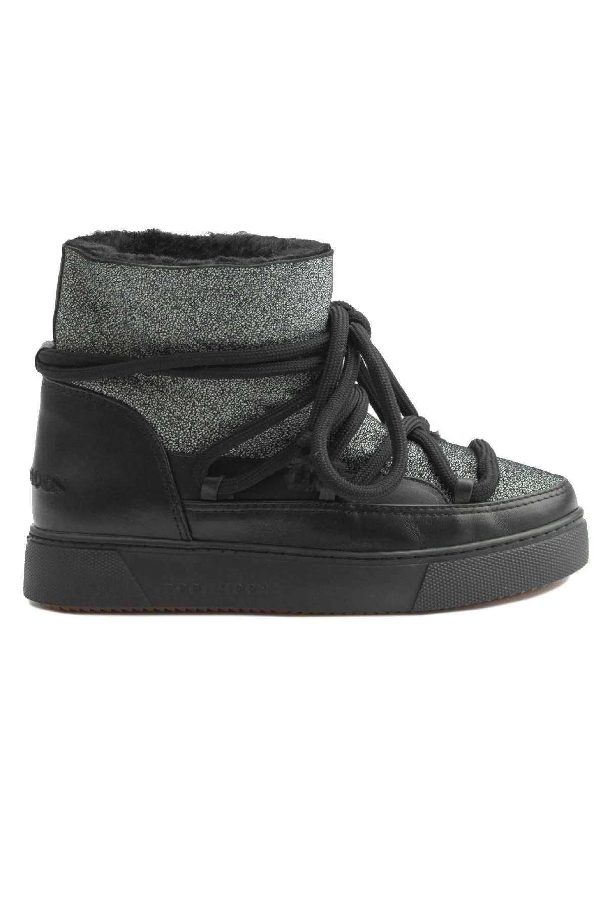 Hakiki Kürklü Kadın Sneaker 355074 Siyah