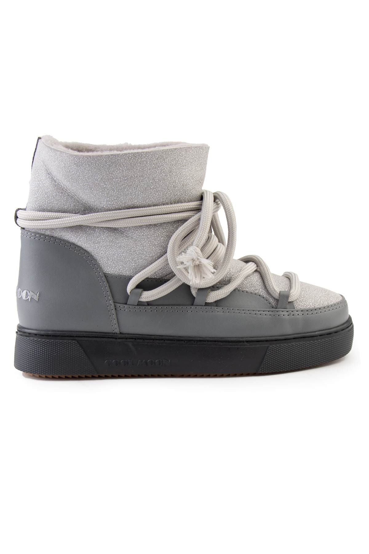 Hakiki Kürklü Kadın Sneaker 355074 Gri