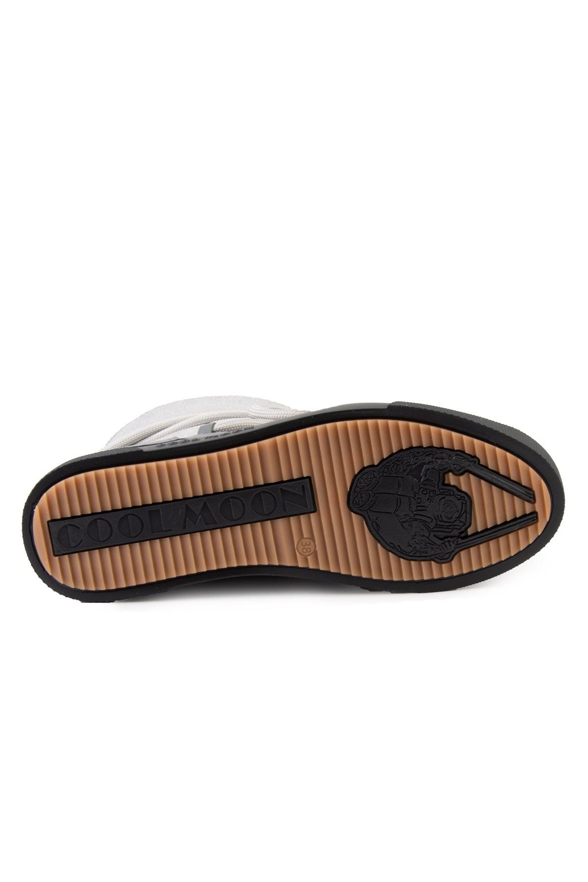 Hakiki Kürklü Kadın Sneaker 355074 Gri