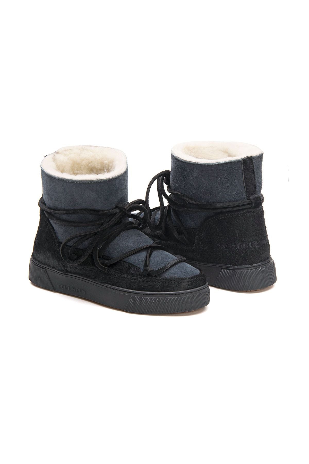 Hakiki Kürklü Kadın Sneaker 355076 Siyah