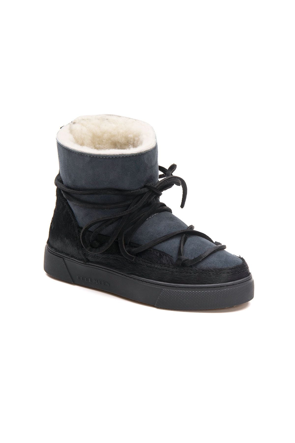 Hakiki Kürklü Kadın Sneaker 355076 Siyah