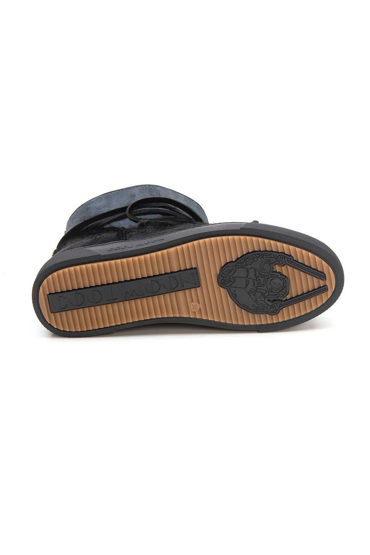 Hakiki Kürklü Kadın Sneaker 355076 Siyah