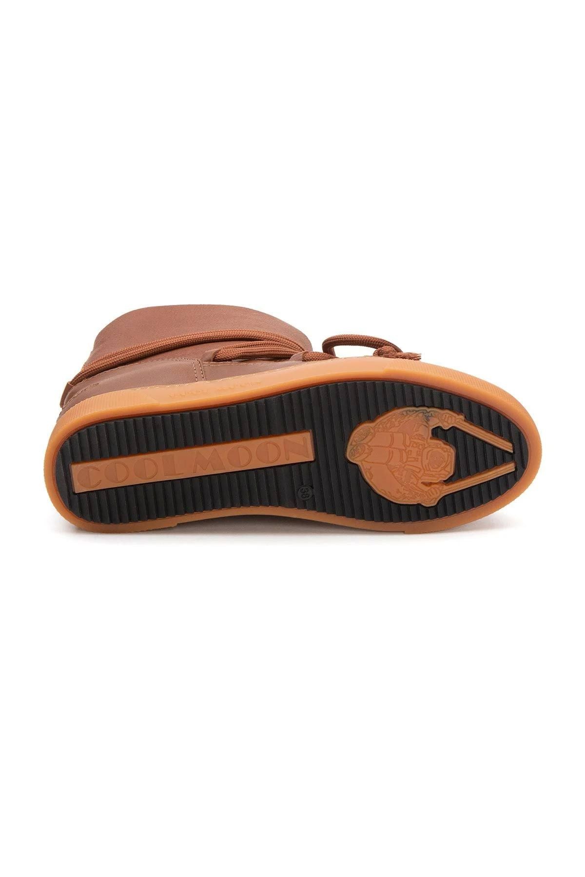 Hakiki Kürklü Kadın Sneaker 355077 Taba