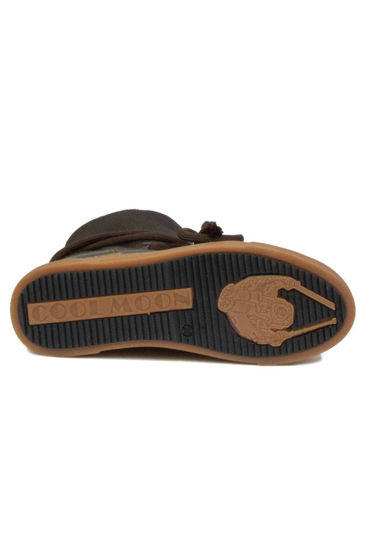 Hakiki Kürklü Kadın Sneaker 355077 Kahve