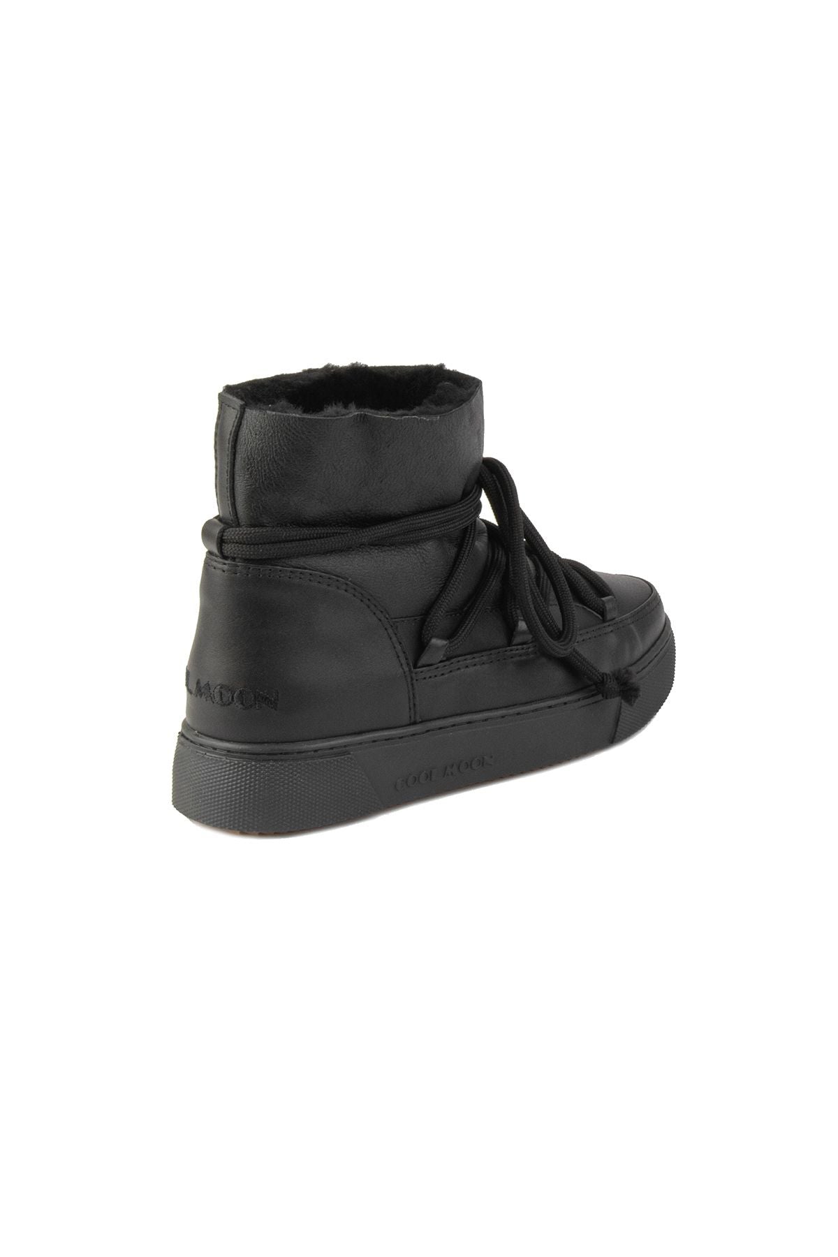 Hakiki Kürklü Kadın Sneaker 355077 Siyah