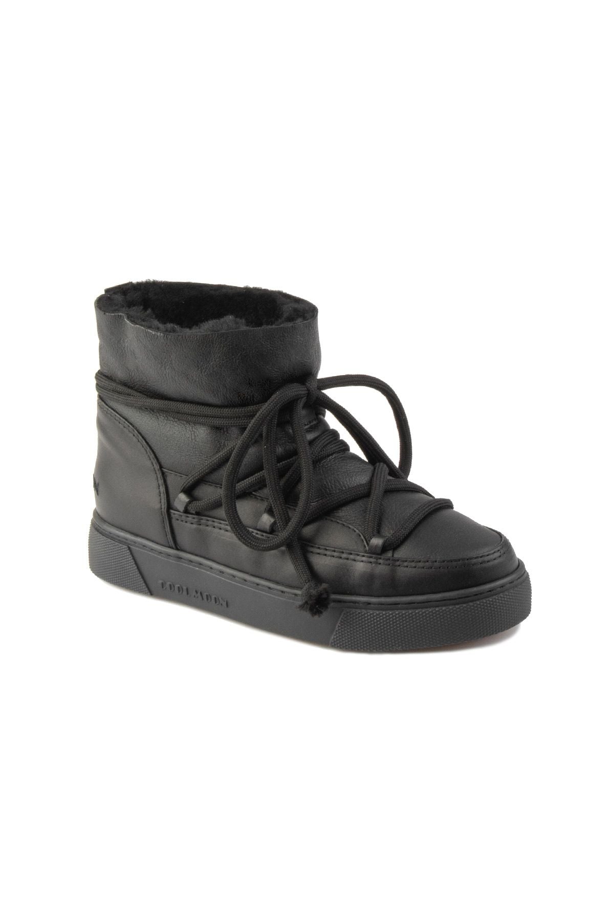 Hakiki Kürklü Kadın Sneaker 355077 Siyah