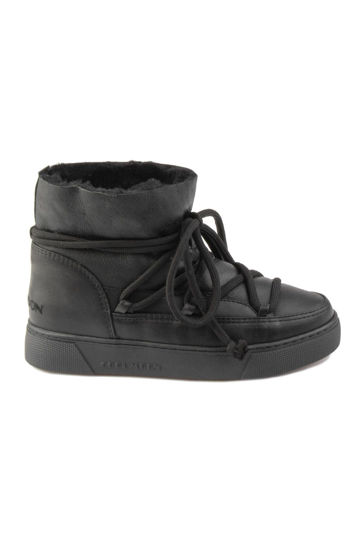 Hakiki Kürklü Kadın Sneaker 355077 Siyah