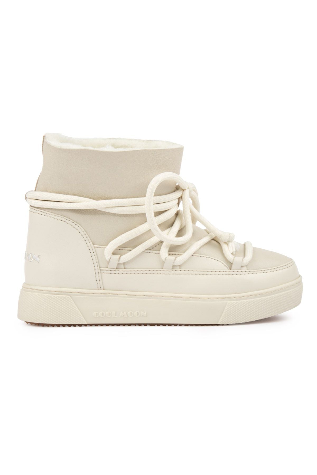 Hakiki Kürklü Kadın Sneaker 355077 Bej