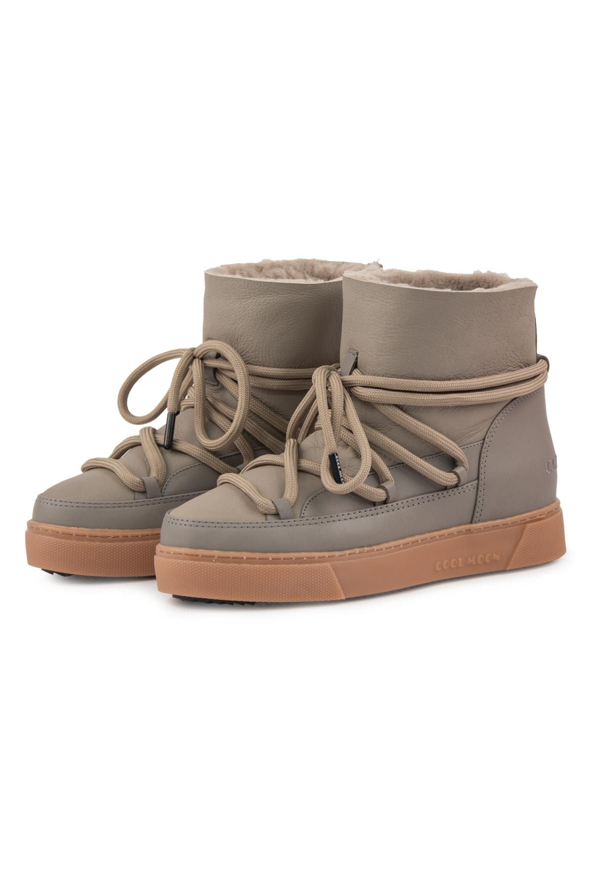 Hakiki Kürklü Kadın Sneaker 355077 Vizon