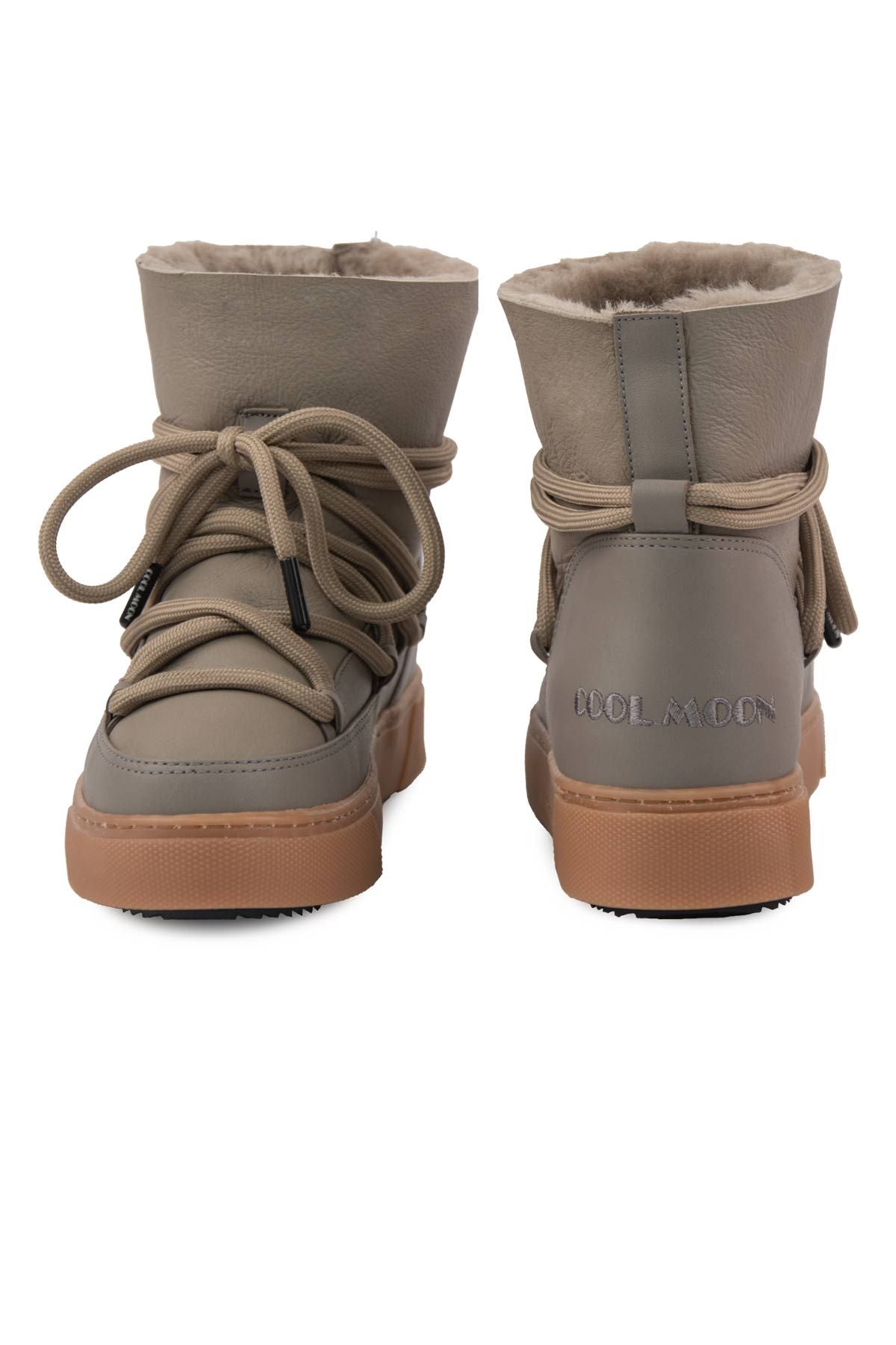 Hakiki Kürklü Kadın Sneaker 355077 Vizon