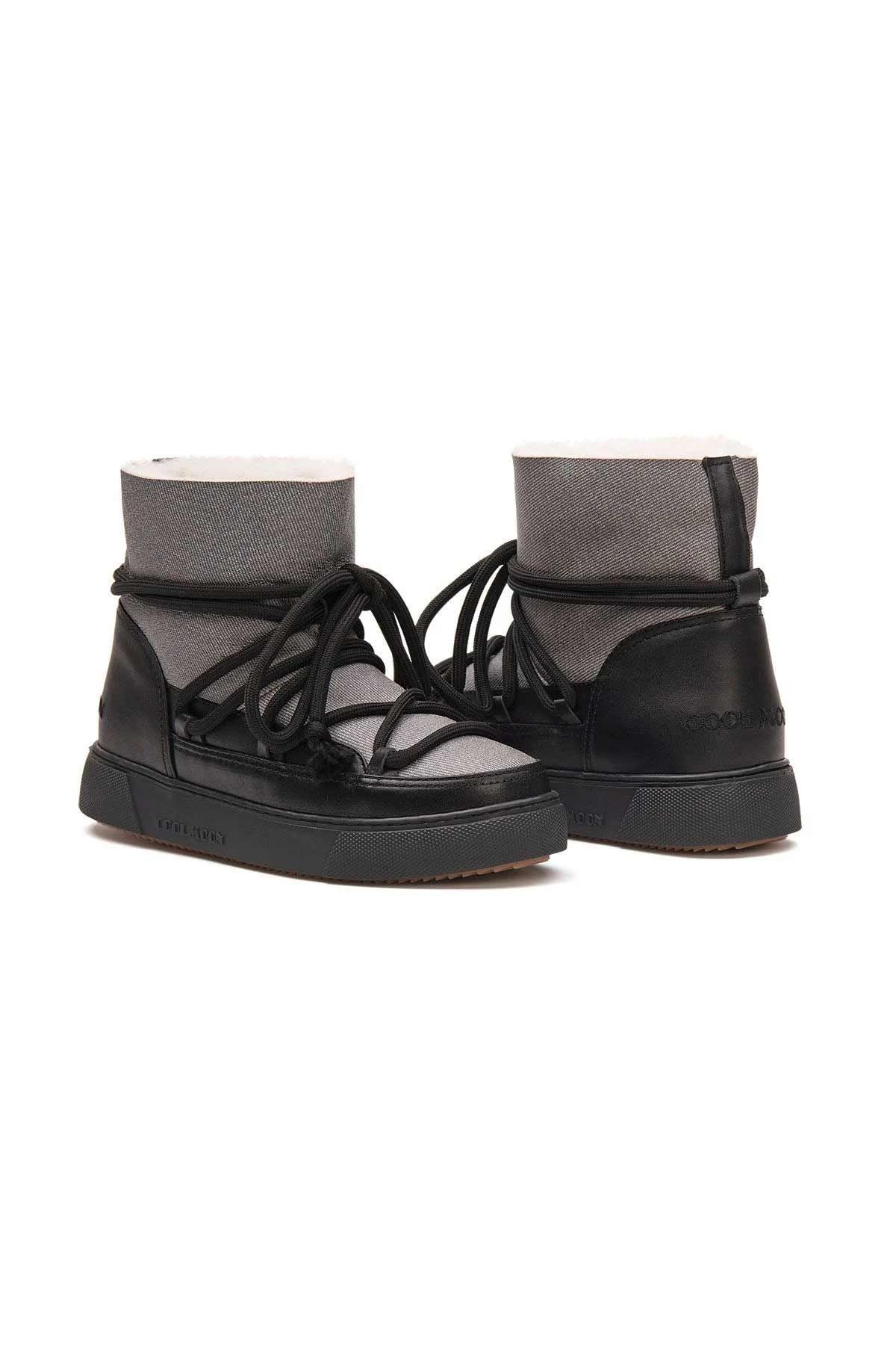 Hakiki Kürklü Kadın Sneaker 355083 Siyah