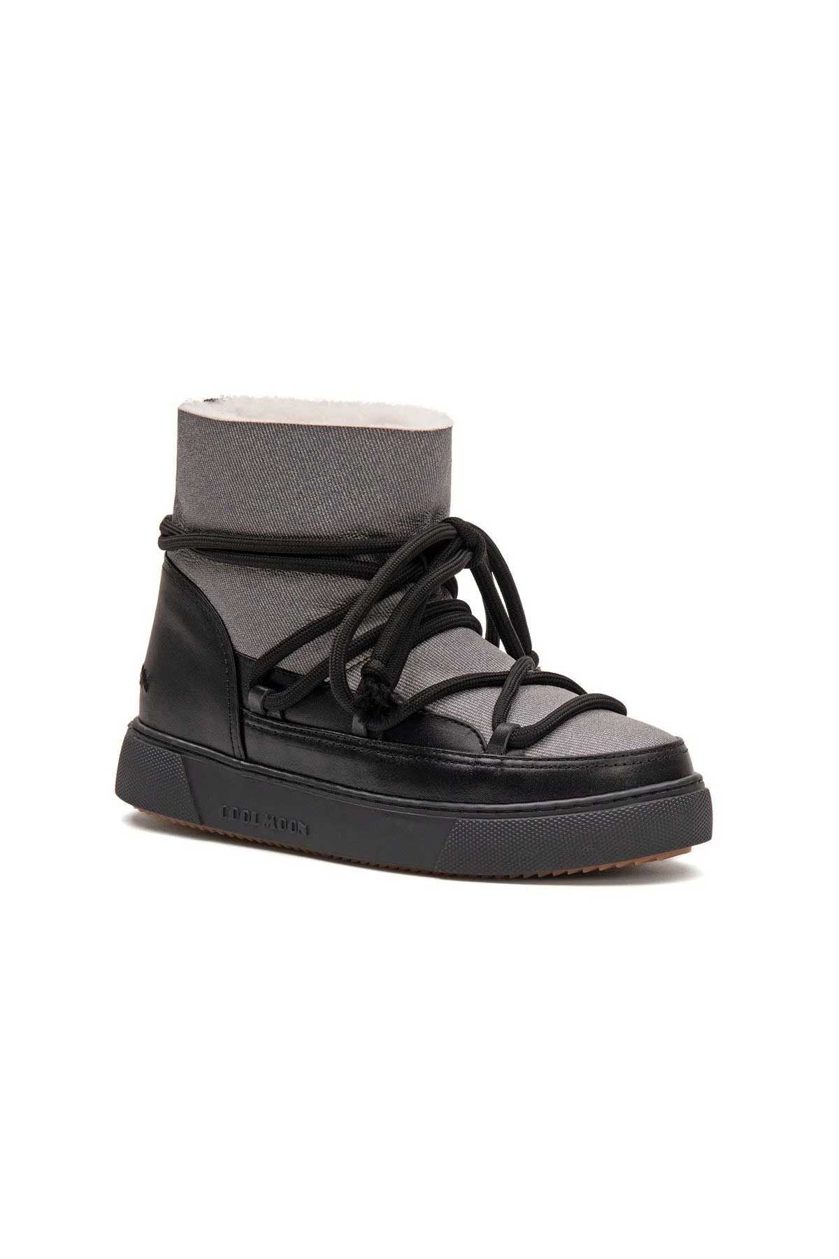 Hakiki Kürklü Kadın Sneaker 355083 Siyah