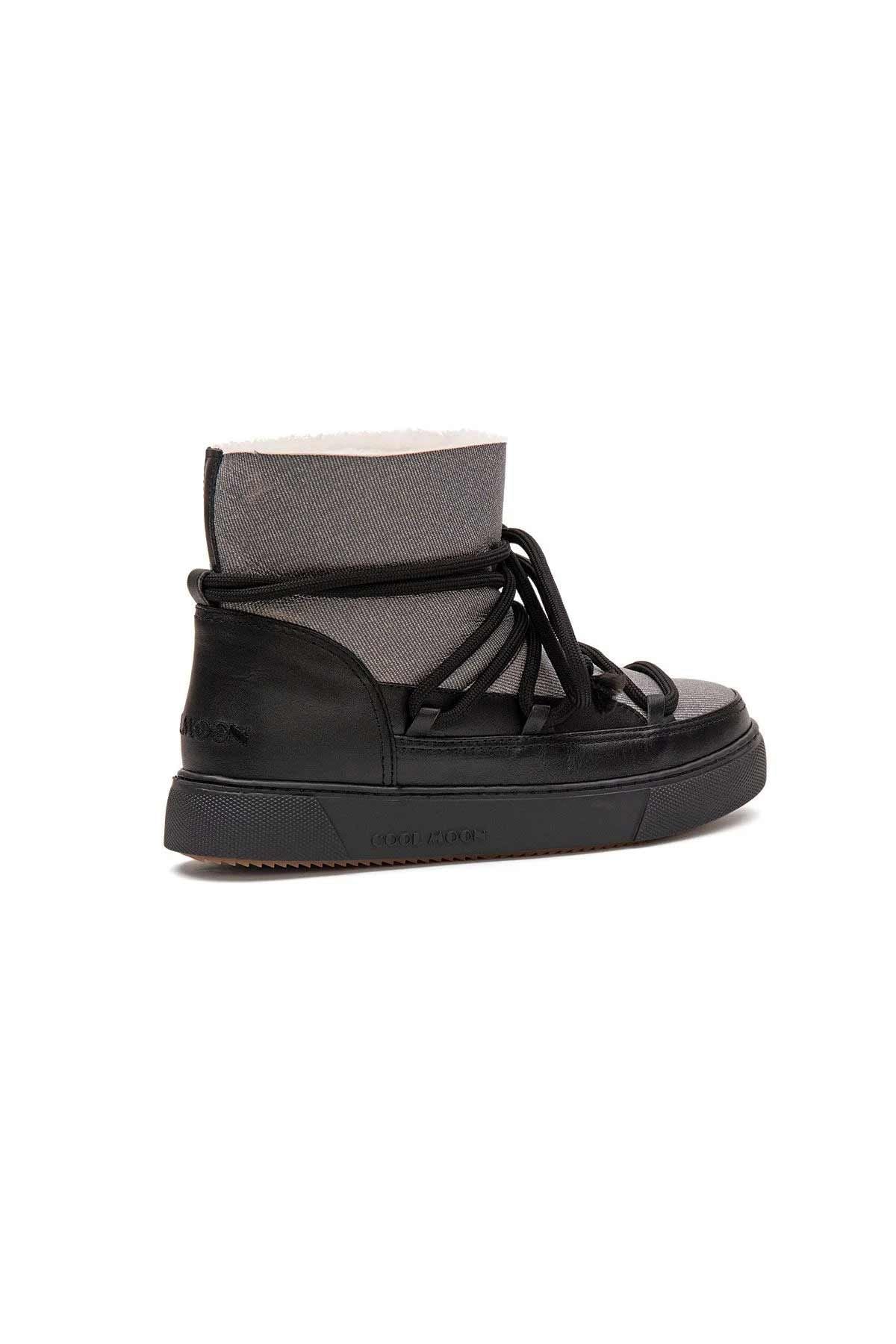 Hakiki Kürklü Kadın Sneaker 355083 Siyah