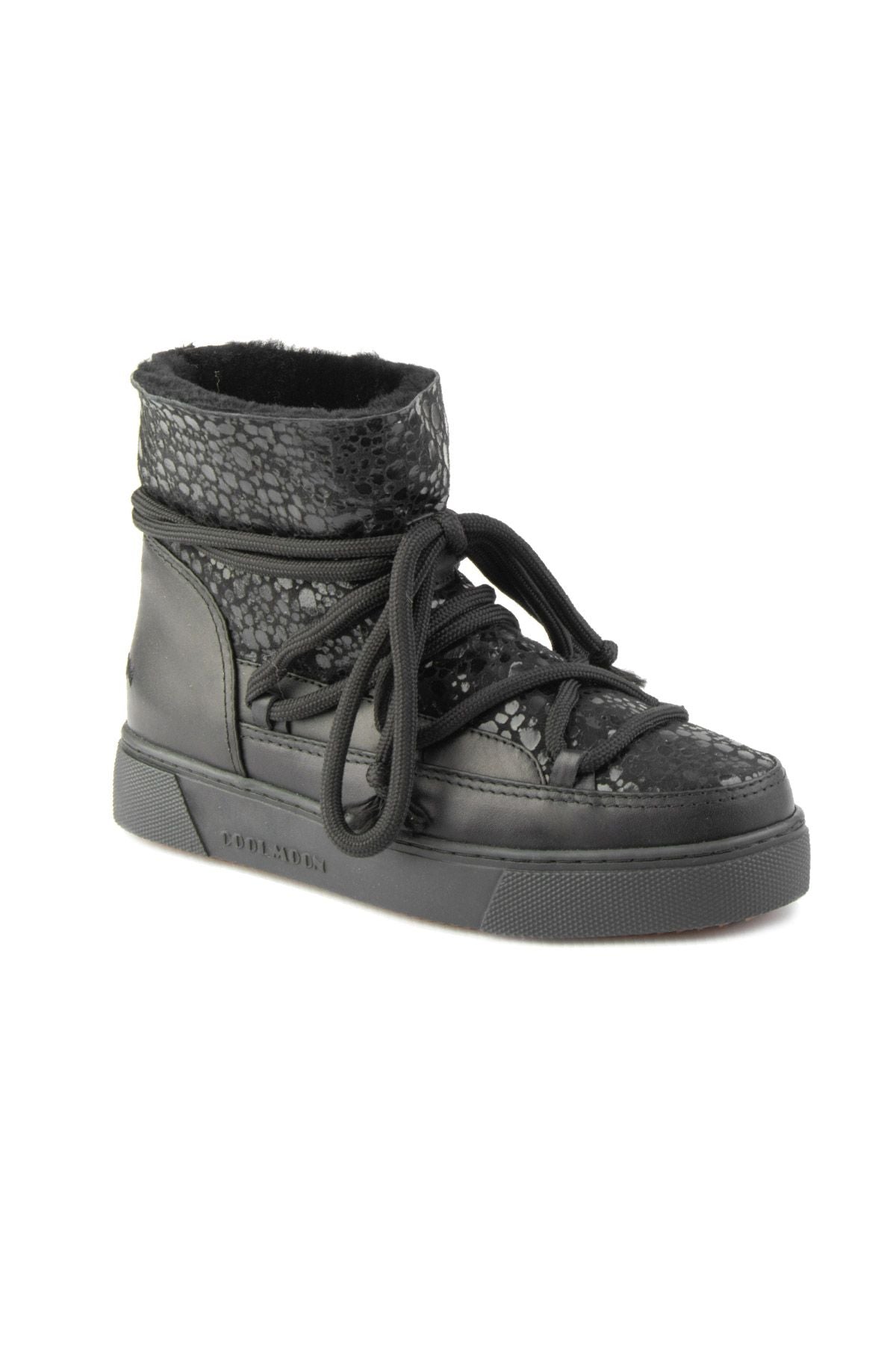 Hakiki Kürklü Kadın Sneaker 355084 Siyah