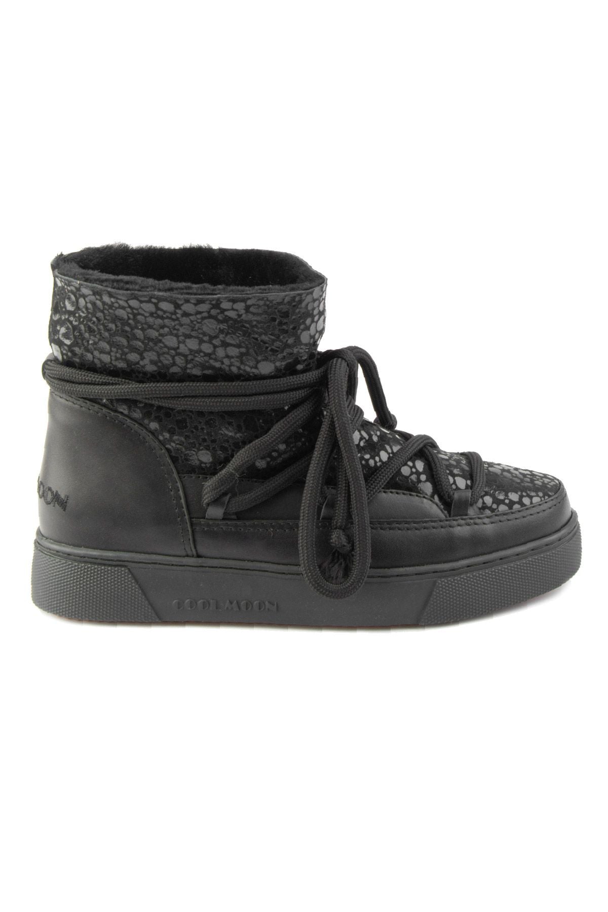 Hakiki Kürklü Kadın Sneaker 355084 Siyah