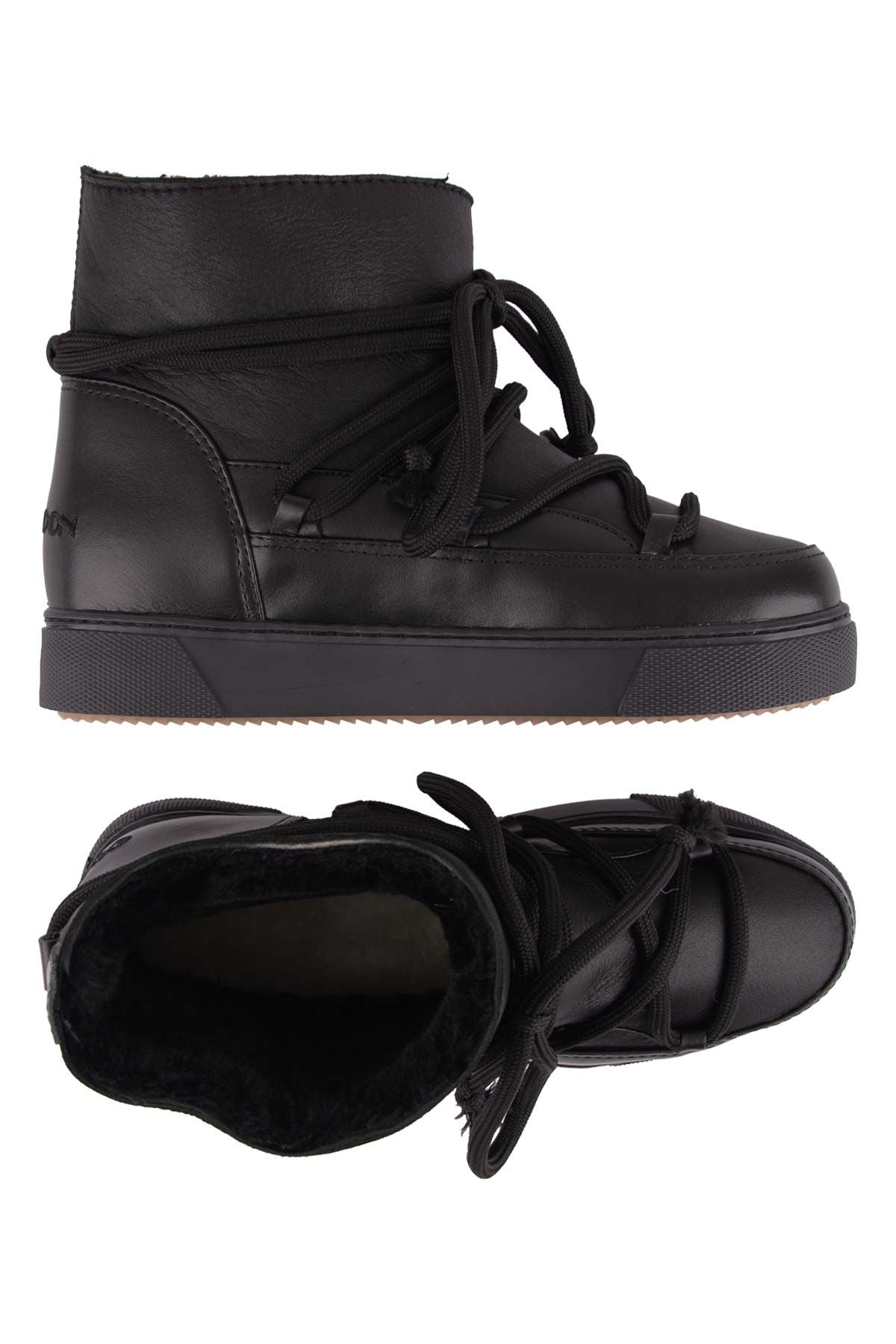 Hakiki Kürklü Kadın Sneaker 355099 Siyah