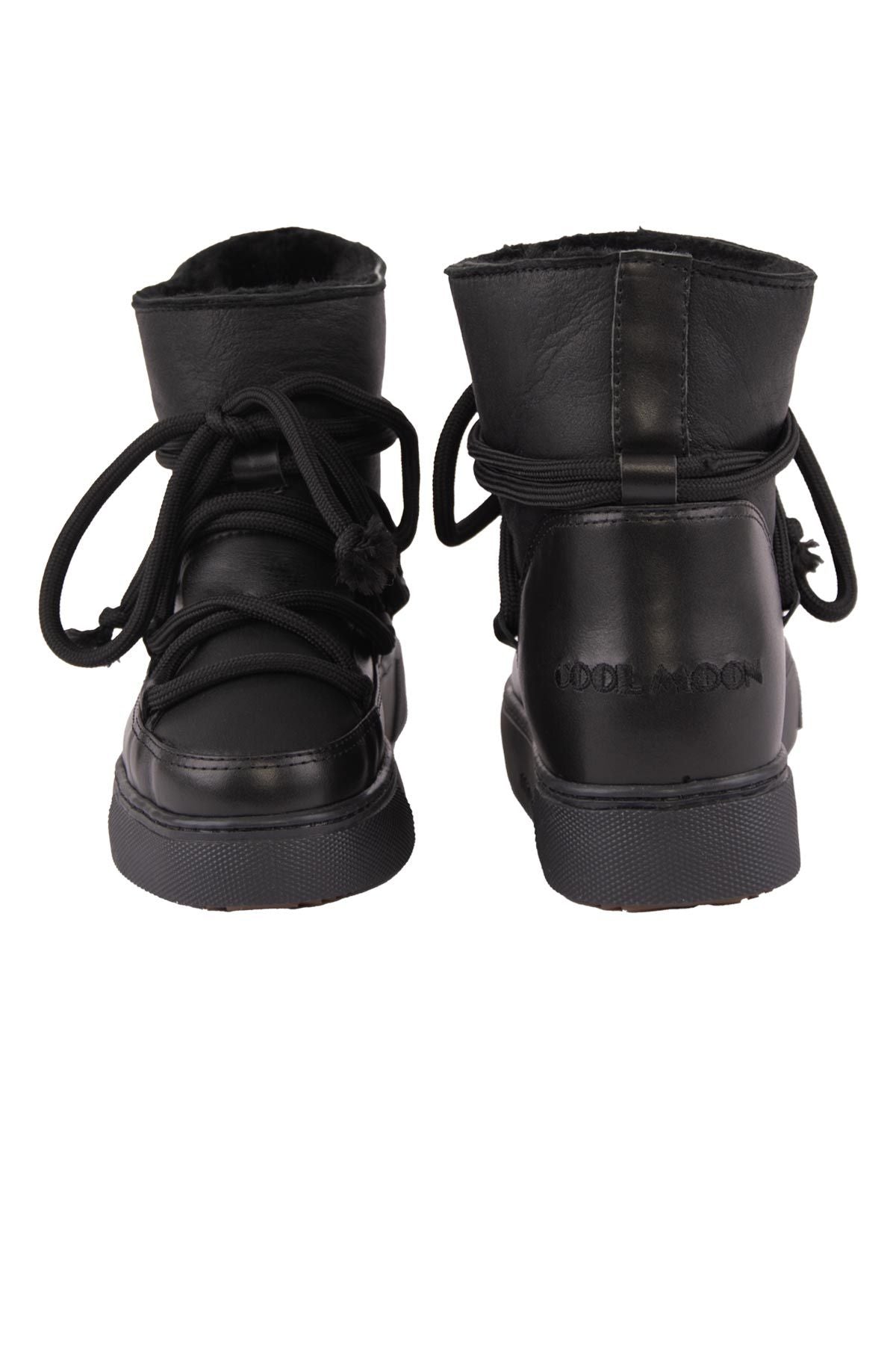 Hakiki Kürklü Kadın Sneaker 355099 Siyah