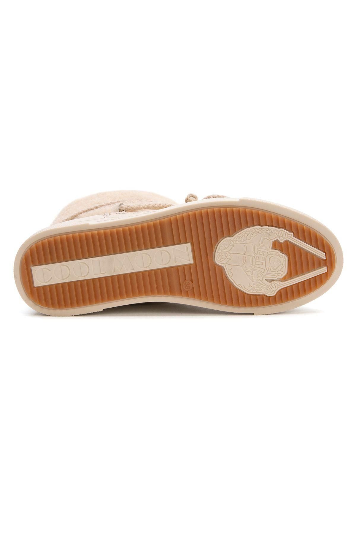 Hakiki Kürklü Kadın Sneakers 355067 Bej