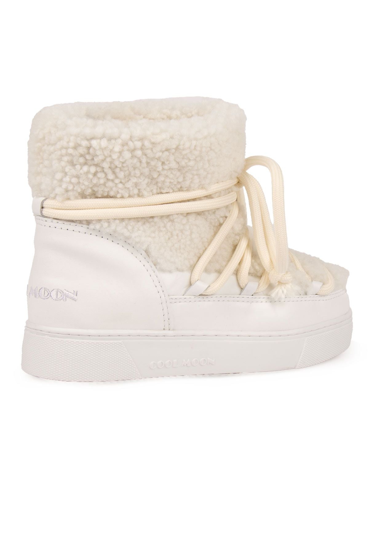 Hakiki Kürklü Kadın Sneakers 355067 Beyaz