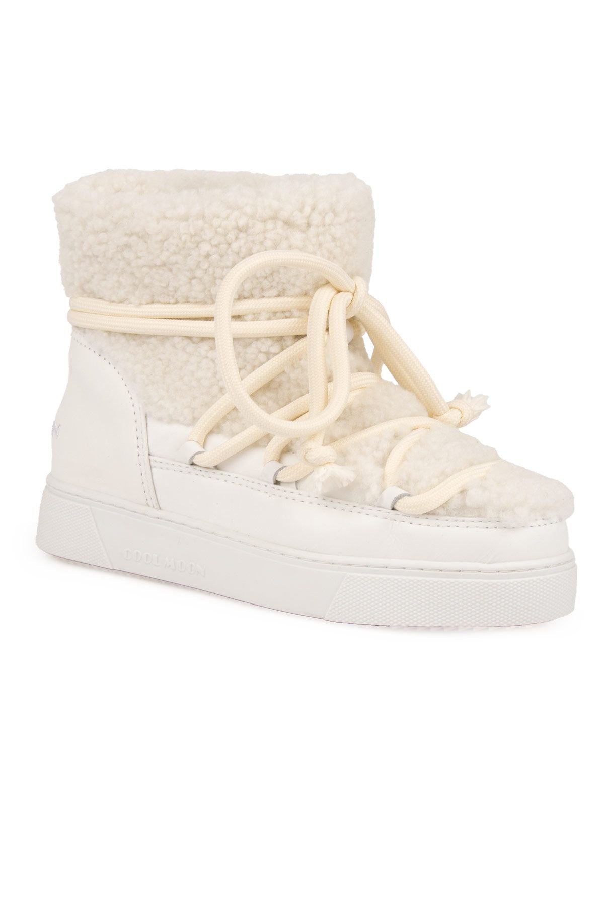 Hakiki Kürklü Kadın Sneakers 355067 Beyaz