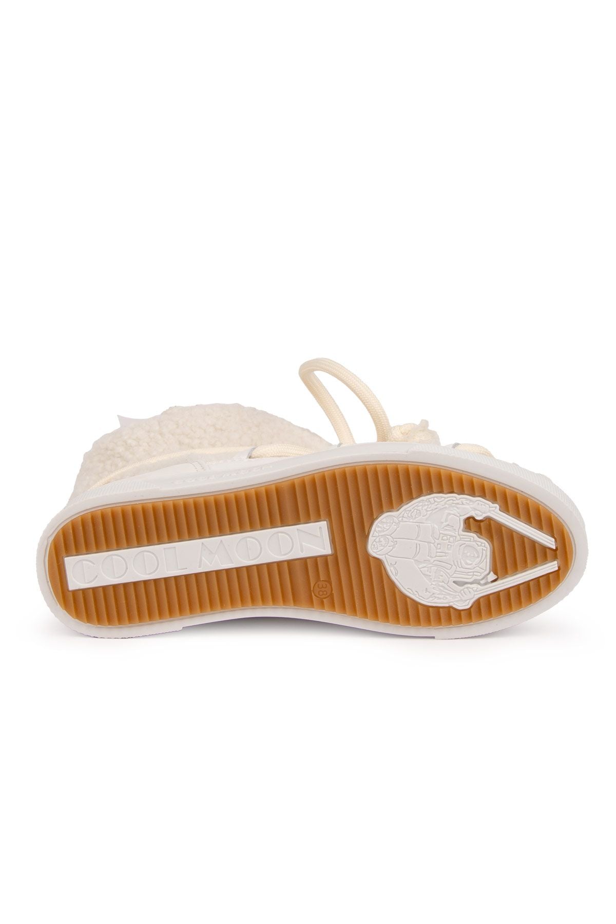 Hakiki Kürklü Kadın Sneakers 355067 Beyaz