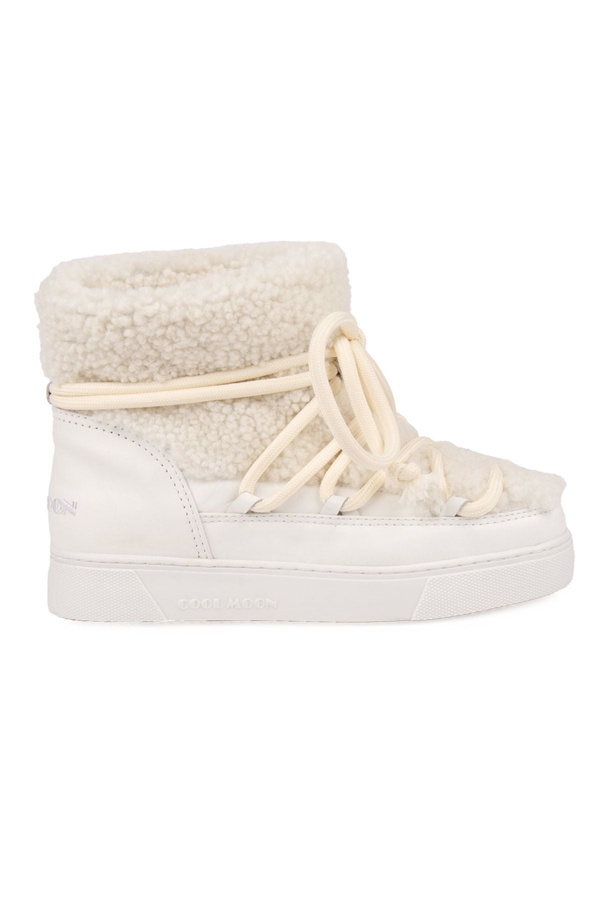 Hakiki Kürklü Kadın Sneakers 355067 Beyaz