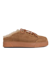 Genuine Suede Shearling-lined Shoe 355103 Tobacco