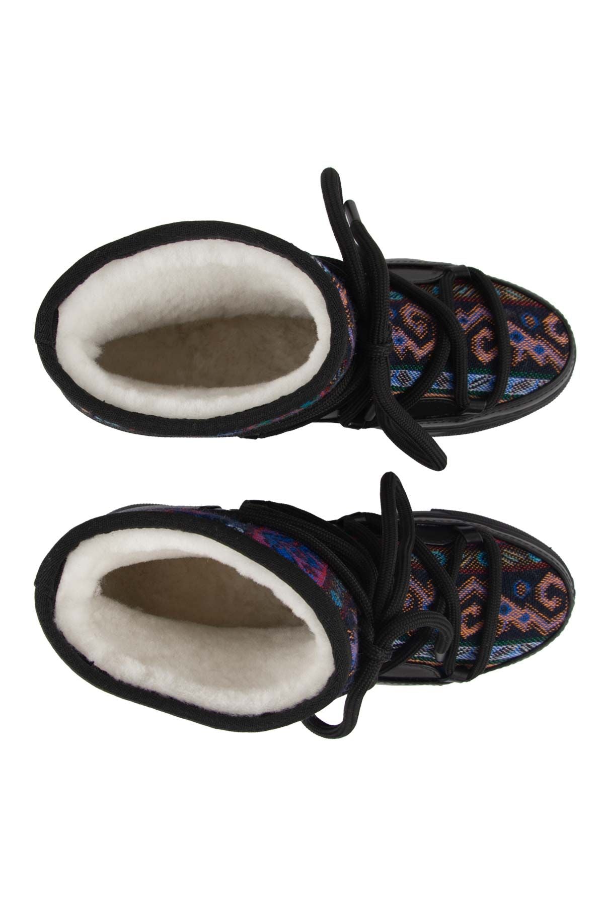 İçi Hakiki Kürk Kadın Bot 355113 Mavi