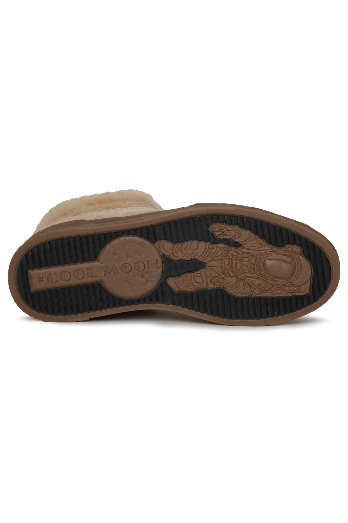 Kürklü Bağcıklı Kadın Sneaker 385053 Bej