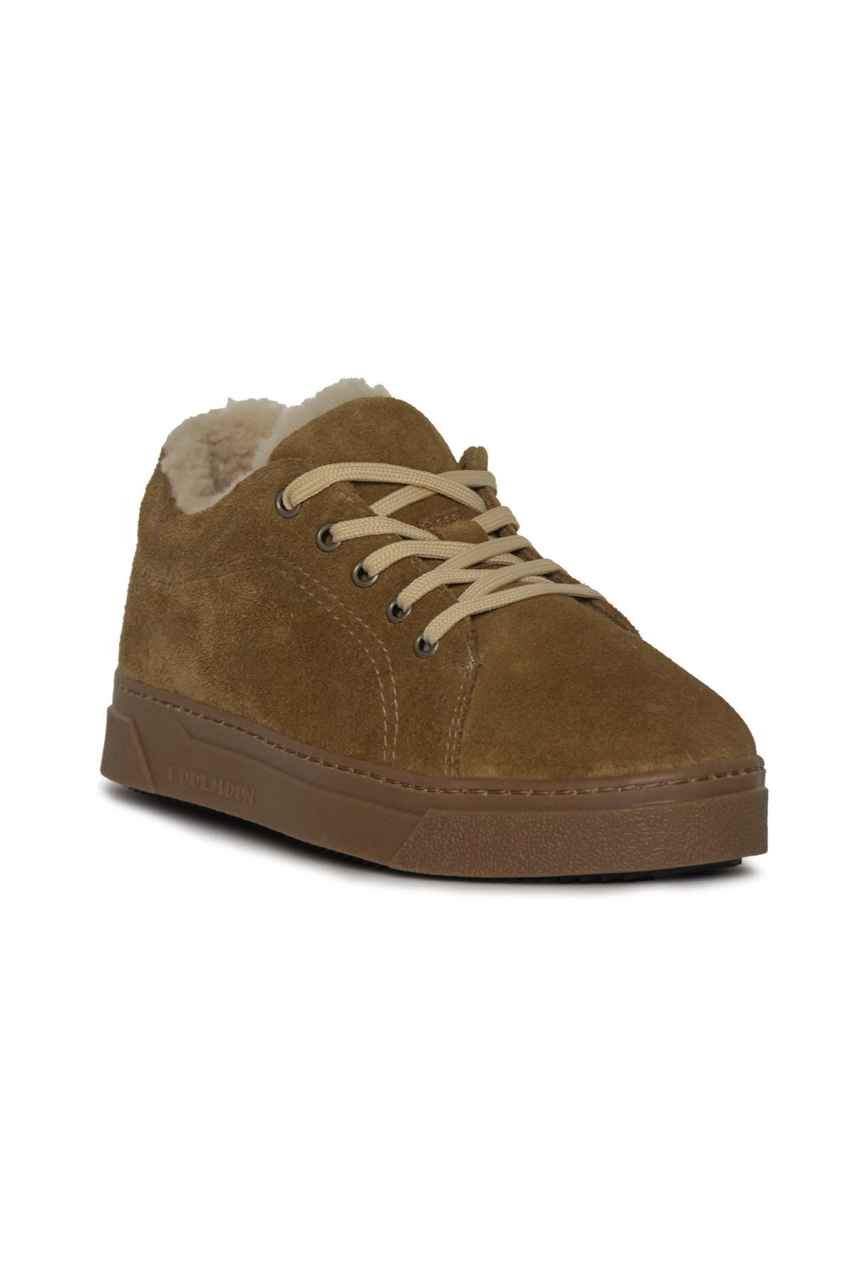 Kürklü Bağcıklı Kadın Sneaker 385054 Sahra