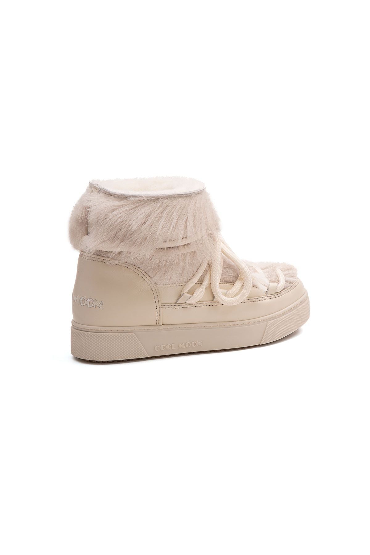 Kürklü Bayan Sneaker Bot 355081 Bej