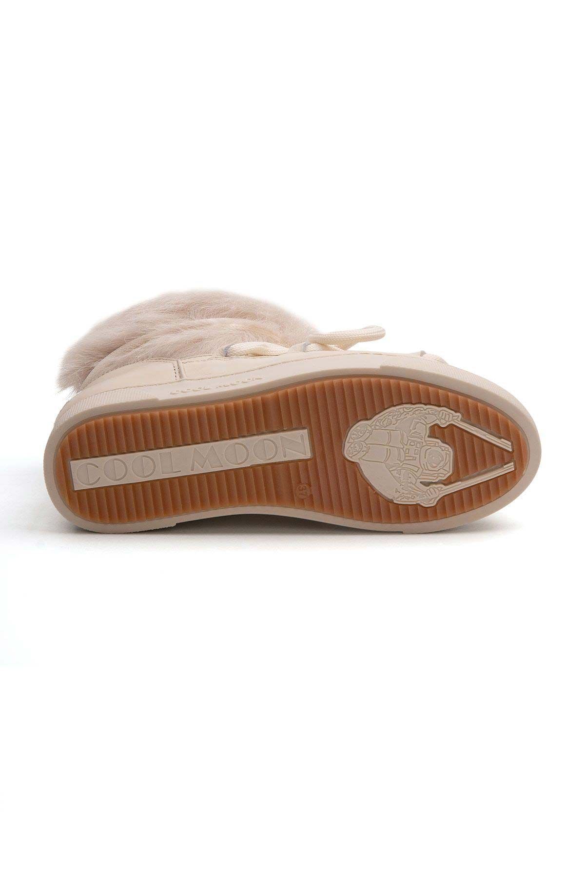 Kürklü Bayan Sneaker Bot 355081 Bej