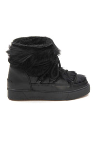 Fur-Lined Women's Sneaker Boot 355081 Black